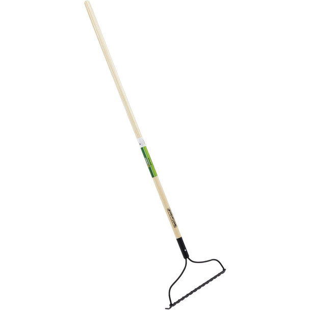 Best Garden 54 In. Steel Bow Garden Rake with Wood Handle (14-Tine) 710662