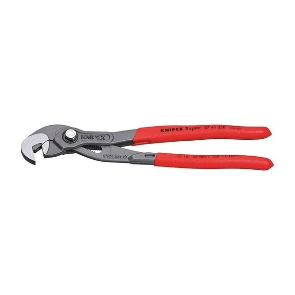 10 in Knipex Raptor Straight Jaw Tongue and Groove Plier Smooth, Plastic Grip