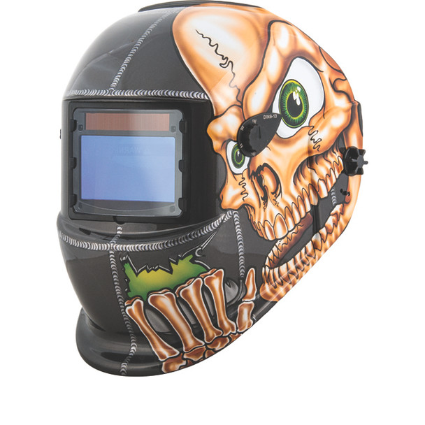 Solar Powered Auto Dark Skull Wrecker Welding Helmet 41279