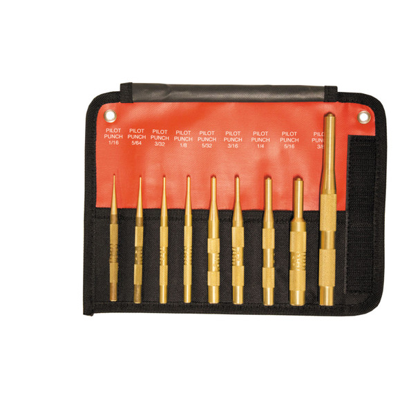 9 Pc. Brass  Roll Pin Punch Set 61367