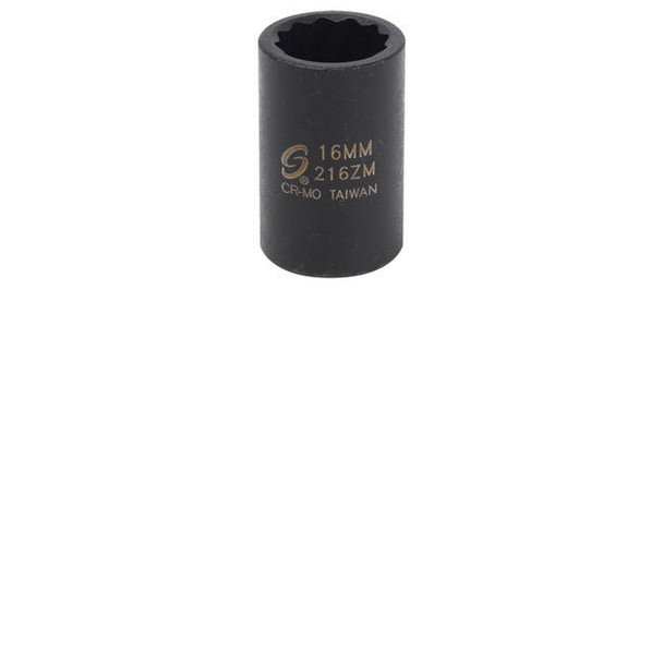 1/2" Drive, 12 Pt. Impact Socket, 16mm 216ZM