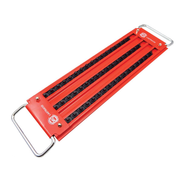 1/4" Dr 51 Posts 3-Row Lock-a-Socket Tray, Red LASTRAY25