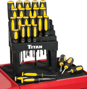 26 Pc. Screwdriver Set with Rack 17203