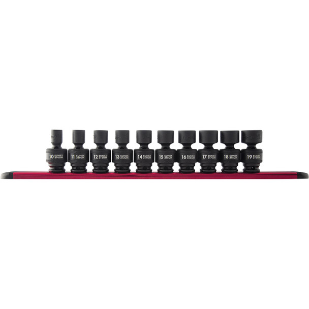 10 Pc. 3/8" Drive Metric Universal Impact Socket Set 3657