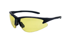 Black Frame DB2 Safety Glasses with Yellow Lens 540-0605