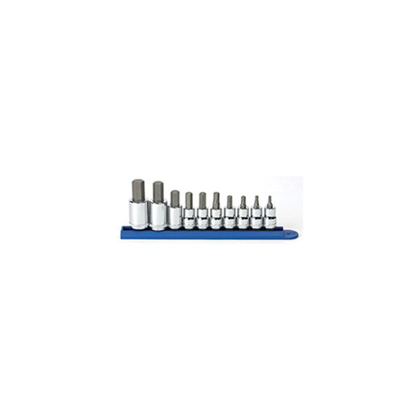 10 Pc. 3/8" & 1/2" Drive Metric Hex Bit Socket Set 80578