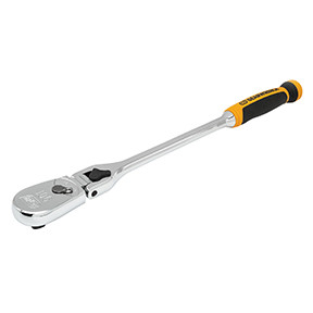 1/2IN Drive 90 Tooth Cushion Grip Locking Flex Head Teardrop Ratchet 17IN 81371T