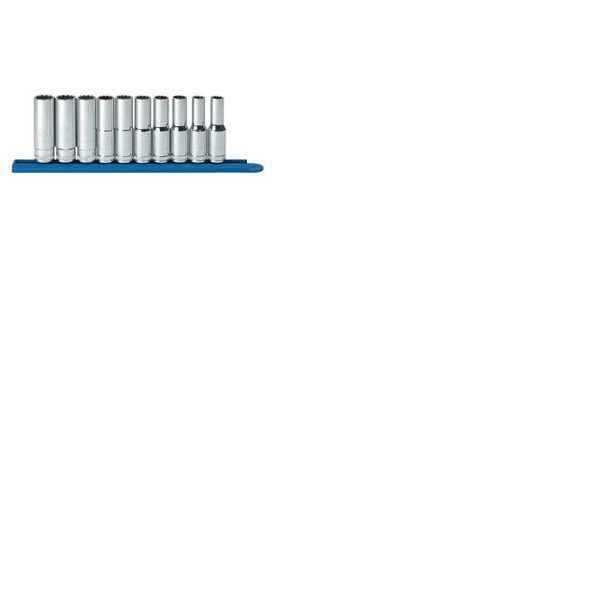 Metric 12 Pt. Deep Socket Set,1/2" Dr., 10 Pc 80712
