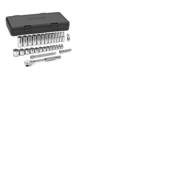 30pc. SAE 12 Pt. Standard & Deep Socket, 3/8” Dr. 80568