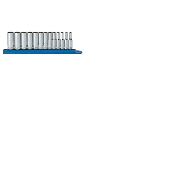 13 Pc. Metric 12 Pt. Deep Socket Set, 1/4" Dr 80308