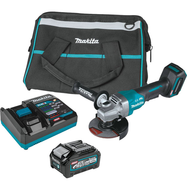 40V MAX XGT¨ Brushless Cordless 4_1/2Ó / 5" Paddle Switch Angle Grinder Kit with Electric Brake GAG03M1