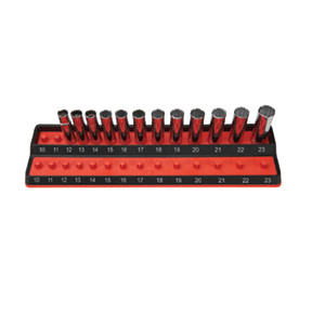 1/2" Peg Socket Holder, metric, red PSH50M-RED