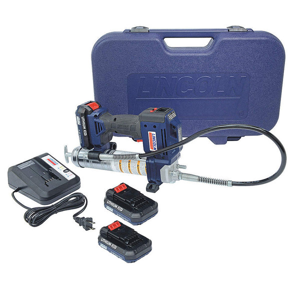 Professional Dual Battery &#65279;2-Speed 20V Li-Ion Grease Gun with AC Charger & (2) Batteries 1888
