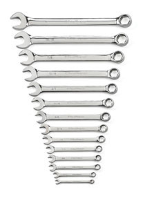 14 pc. Full Polish Combination Non-Ratcheting Wrench Set, SAE 81924