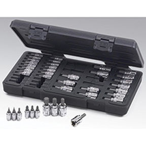 39 pc. 1/4” and 3/8” Dr. GearWrench Hex/TORX/Phillips/Slotted Bit Socket Set 890040