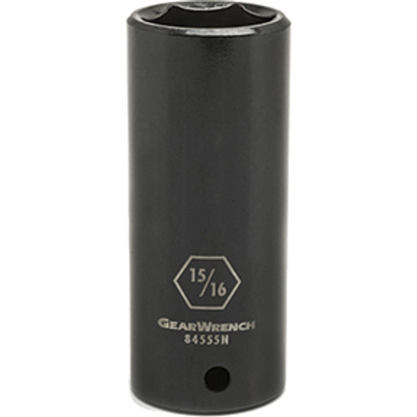 1/2" Drive 6 Point Deep Impact Metric Socket 15mm 84573N