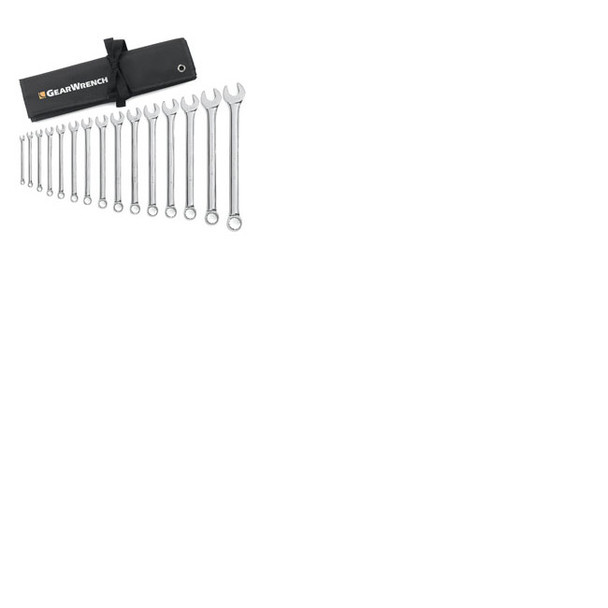15pc. SAE Long Pattern Combination Non-Ratcheting Wrench Set 81918