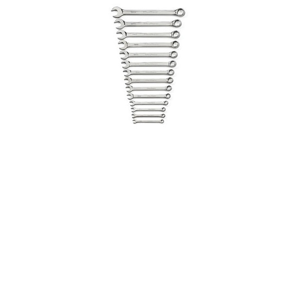14 pc. Full Polish Combination Non-Ratcheting Wrench Set,6-19mm Metric 81925