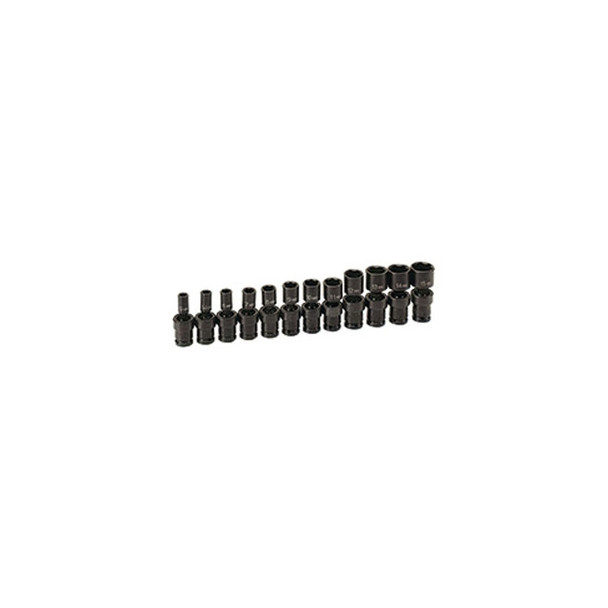 12 Pc. 1/4" Surface Drive 6 Point Metric Standard Universal Socket Set 9712UM