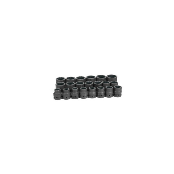 1" Drive 21 Pc. Standard Impact Set- 12 Point 9121