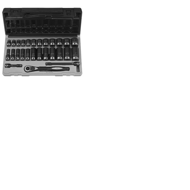 27-Piece 3/8 in. Drive 6-Point SAE Standard and Deep Impact Duo-Socket Set 81627RD