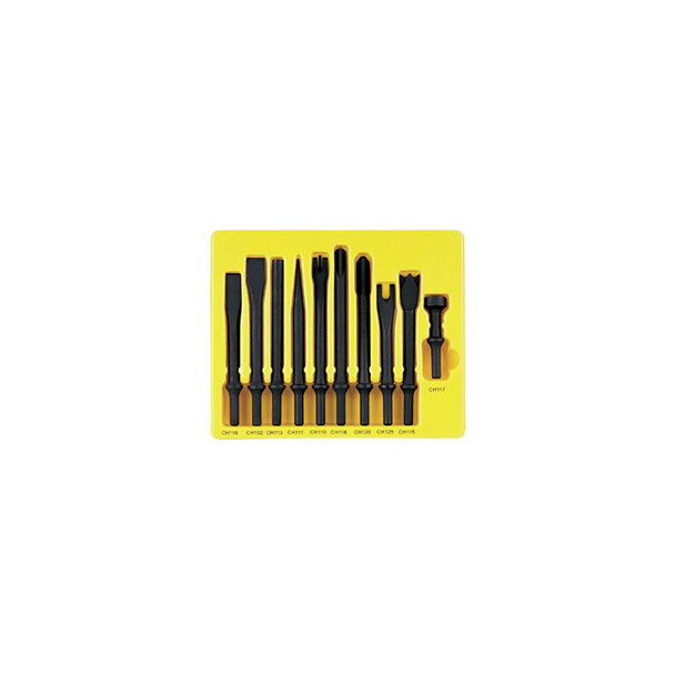 10 Pc. .401 Shank General Service Chisel Set CS110