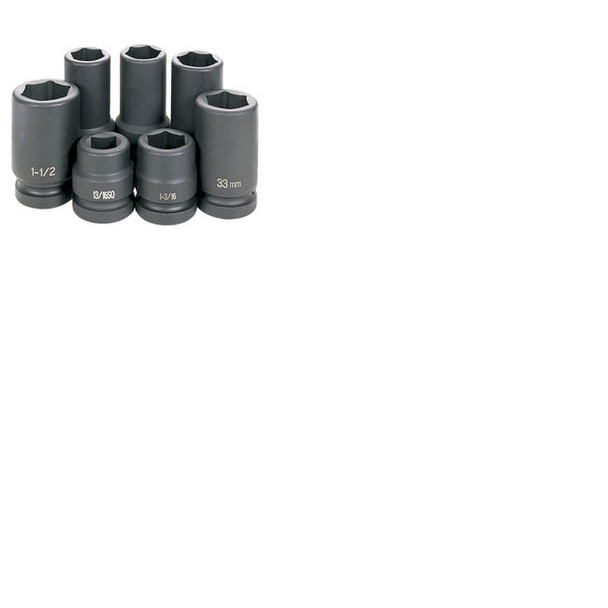 7 Pc. 1" Drive Truck Wheel Service Impact Socket Set 9007