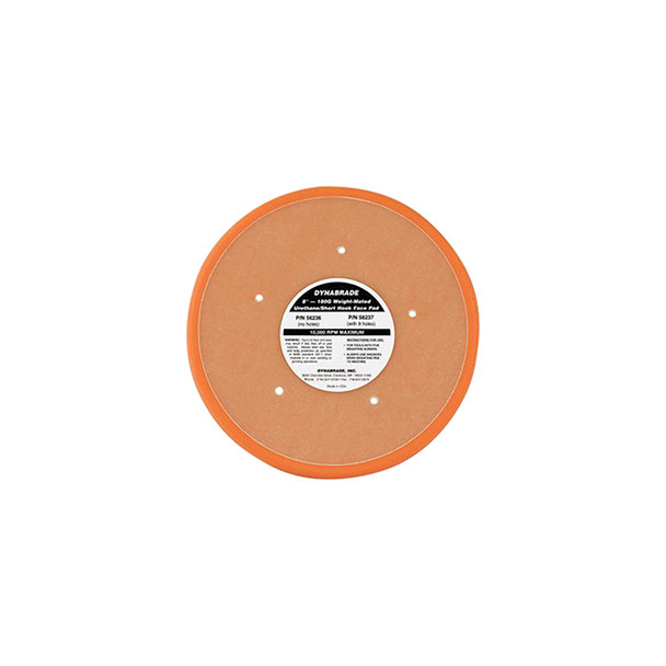 8" (203 mm) Dia. Non-Vacuum Disc Pad, Hook-Face, Short Nap 56236
