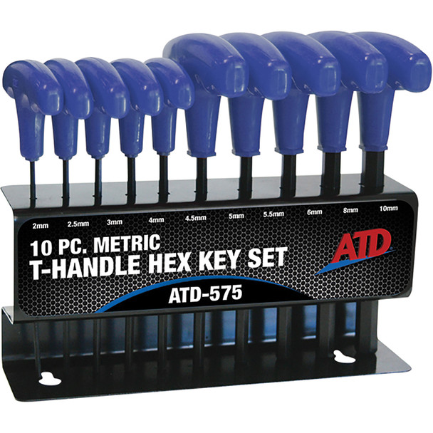 10 Pc. Metric T-Handle Hex Key Set 575