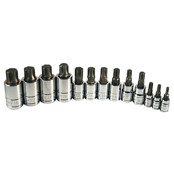 13 Pc. 6 Lobe Polydrive Bit Socket Set 13780