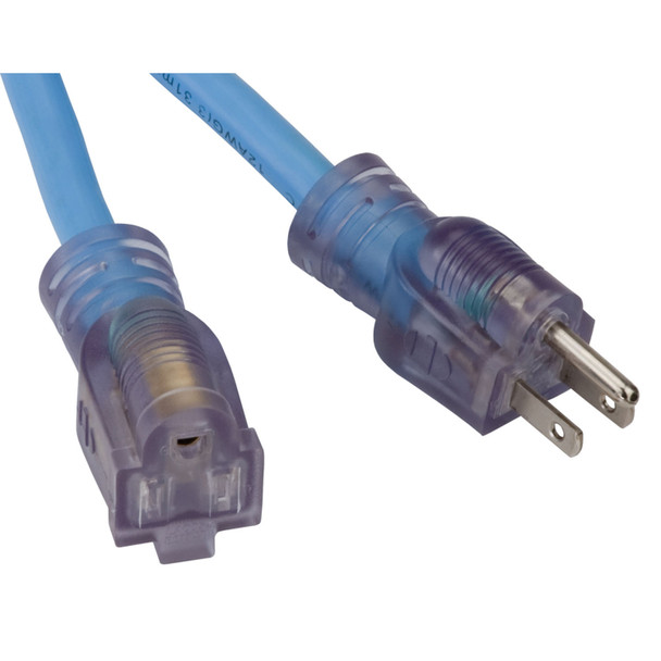 50' OSHA NRTL Compliant Cold Weather Extension Cord w/Single Lighted Outlet - 15amp SL-997