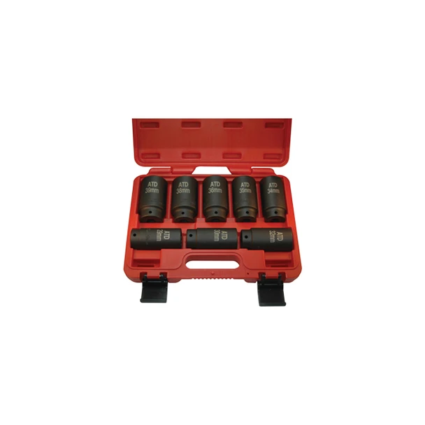 8 Pc. 12 Point Axle/Spindle Nut Socket Set 8628