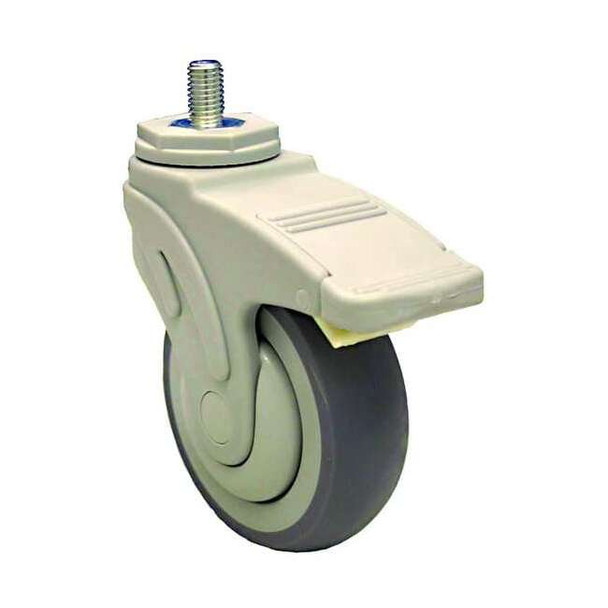 Manufacturer Varies Stem Caster,4"dia,Rubber,190lb P17S-RP040K-ST85-TB