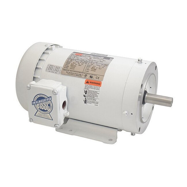 Dayton Washdown Motor,3 Ph,TEFC,2 HP,3505 RPM 5XAT3BG