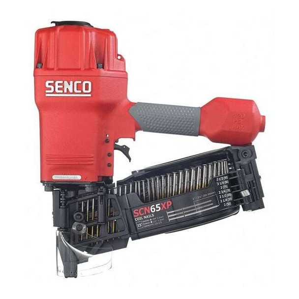 Senco Air Nail Gun, Red, 3/8 in, NPT, Aluminum SCN65XP