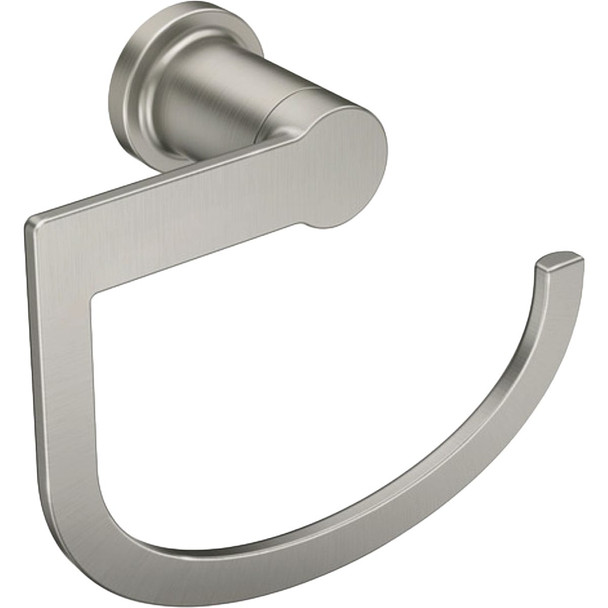 Moen Rinza Towel Ring, Spot Resist Brushed Nickel Y1186BN