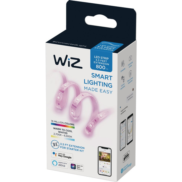 Wiz 3.3 Ft. L. White 2700K to 6500K LED Smart Strip Extension 603571