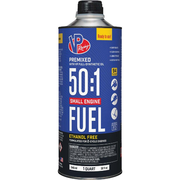 VP Racing Fuels 32 Oz. 50:1 Ethanol-Free Gas & Oil Pre-Mix 6235