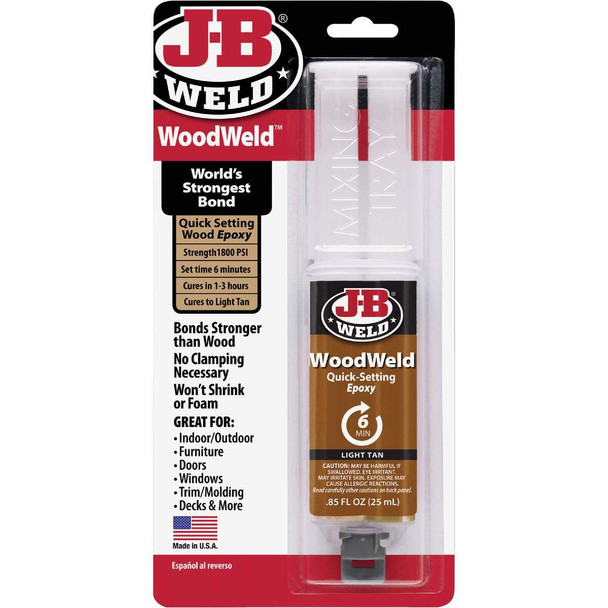 J-B Weld 0.85 Oz. WoodWeld Epoxy, Syringe 50151