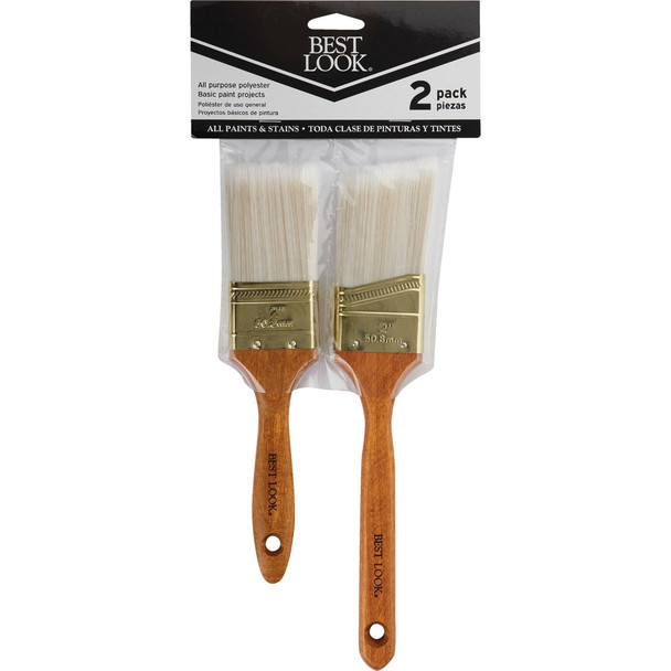 Best Look General Purpose Polyester Paint Brush Set (2-Piece) 771324