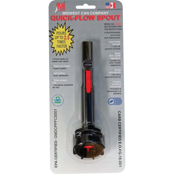 Midwest Can 11 In. L Spill-Proof Fuel Can Spout 4240