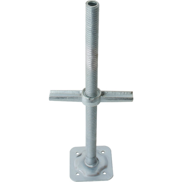 MetalTech 24 In. Galvanized Leveling Jack with Plate M-MBSJP24H