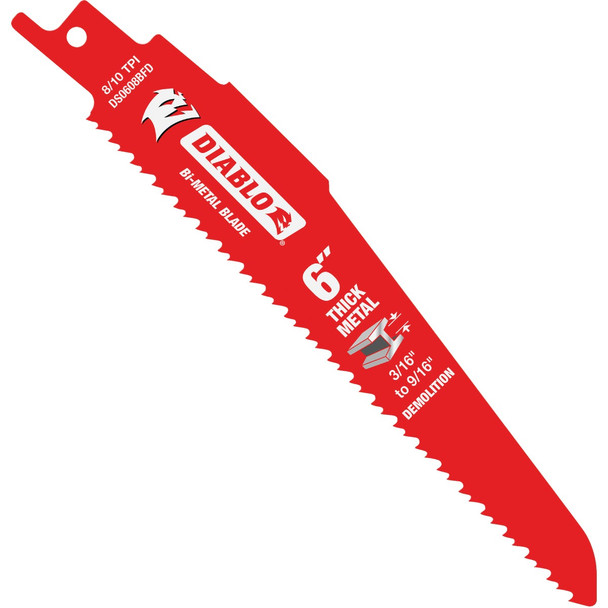 Diablo 5pk 6" 8/10t Recip Blade DS0608BFD5