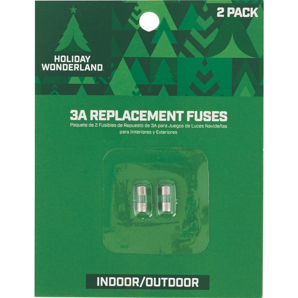 Home Impressions 3A Glass Christmas Light Set Fuses (2-Pack) KT-2024-S07
