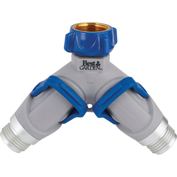 Best Garden Plastic Dual Y-Hose Shutoff Connector 37091-P