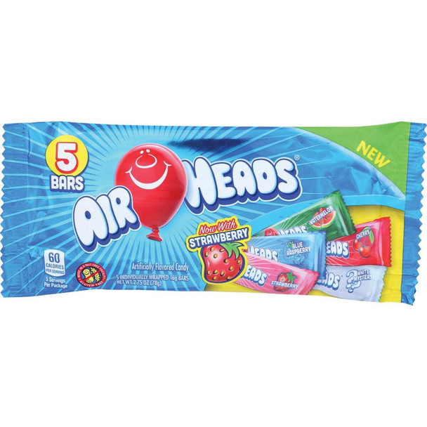 Air Heads Assorted Fruit Flavors 2.75 Oz. Value Pack (5-Count) 121078 Pack of 18