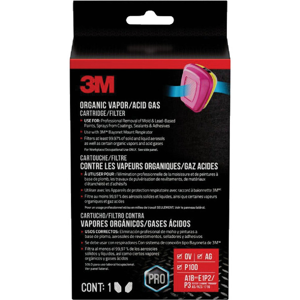 3M OV/AG/ P100 Multipurpose Replacement Filter Cartridge (2-Pack) 60923H1-DC