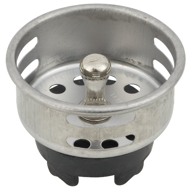 Do it 2 In. Chrome Jr. Duo Basket Strainer Stopper 456314