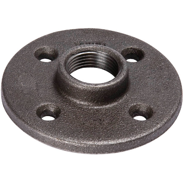 Southland 1 In. x 3-13/16 In. Black Iron Floor Flange 521-605BG
