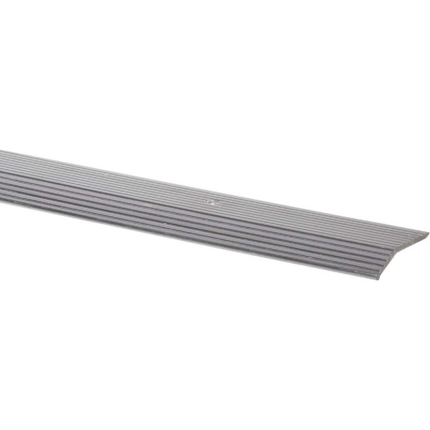 Frost King Satin Silver Fluted 1-3/8 In. x 6 Ft. Aluminum Carpet Trim Bar, Wide